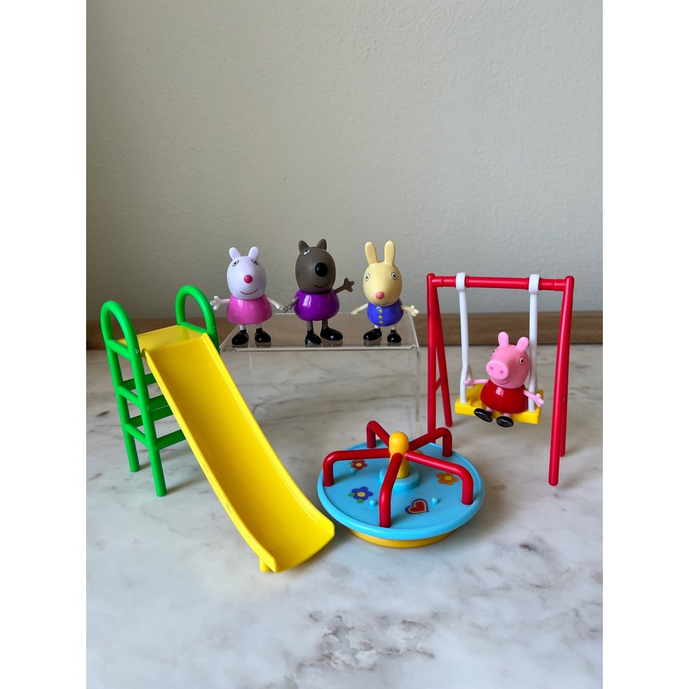 Peppa Pig Swing Slide and Merry-go-Round with Character Figures